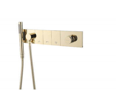 Смеситель ZODIAC с ручным душем GOLD Boheme 132-SYS-G золото 