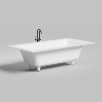 Встраиваемая ванна 210х100 Salini Ariosa Axis 1053201M S-Stone Белый матовый 