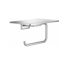 Держатель для туалетной бумаги с полочкой Rose RG1805, хром