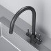 Смеситель для кухни с С-изливом с каналом для питьевой воды, черный AM.PM X-Joy S F85B07722 Черный Смеситель для кухни с С-изливом с каналом для питьевой воды, черный AM.PM X-Joy S F85B07722 Черный