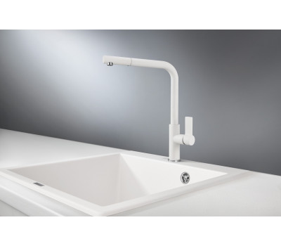 Смеситель для кухни GRANULA 2502, АРКТИК (БЕЛЫЙ) 