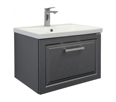 Тумба-умывальник  Comforty Бросно-60П оружейная сталь с раковиной Como 60