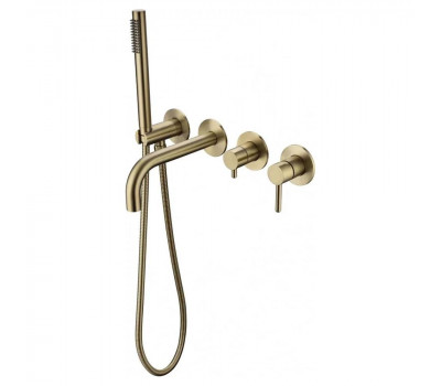 Смеситель для ванны встраиваемый Grocenberg GB5070MG, матовое золото 