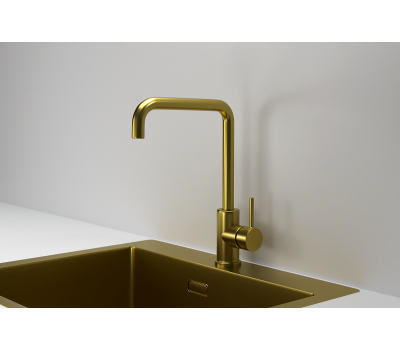 Смеситель для кухни GRANULA KS-7110, ЗОЛОТО САТИН 