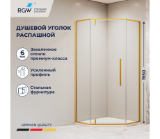 Душевой уголок RGW SV-81G 900x900 32328199-16 Золото BRUSH 