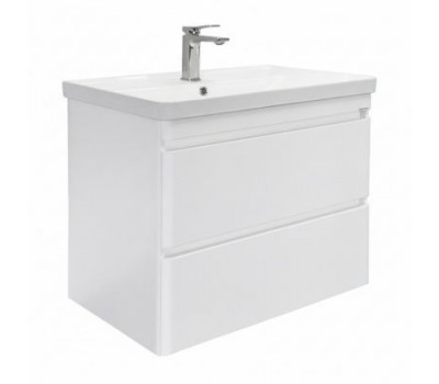 Тумба-умывальник Comforty подвесная Comforty Енисей-80П2 белый глянец c раковиной 4480 00-00021339 