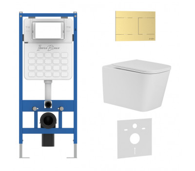 Комплект 3в1 IBERICA BLANCA инсталляция SILENCIO, унитаз TOLEDO ALTO белый, кнопка смыва INOX-R золото матовое (IB001.TLA.234.1503) Комплект 3в1 IBERICA BLANCA инсталляция SILENCIO, унитаз TOLEDO ALTO белый, кнопка смыва INOX-R золото матовое (IB001.TLA.234.1503)