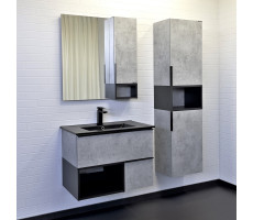 Тумба-умывальник Comforty Франкфурт-75 бетон светлый с черной раковиной Comforty 75E 00-00011082 Тумба-умывальник Comforty Франкфурт-75 бетон светлый с черной раковиной Comforty 75E 00-00011082