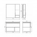 Тумба-умывальник Comforty Франкфурт-75 бетон светлый с черной раковиной Comforty 75E 
