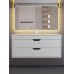 Тумба с раковиной для ванной подвесная Uperwood Modul 97х45х57 см, белая/графит 393020562 Тумба с раковиной для ванной подвесная Uperwood Modul 97х45х57 см, белая/графит 393020562
