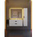 Тумба с раковиной для ванной подвесная Uperwood Modul 97х45х57 см, белая/графит 393020562 Тумба с раковиной для ванной подвесная Uperwood Modul 97х45х57 см, белая/графит 393020562