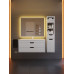 Тумба с раковиной для ванной подвесная Uperwood Modul 97х45х57 см, белая/графит 393020562 Тумба с раковиной для ванной подвесная Uperwood Modul 97х45х57 см, белая/графит 393020562