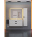 Тумба с раковиной для ванной подвесная Uperwood Modul 97х45х57 см, белая/графит 393020562 Тумба с раковиной для ванной подвесная Uperwood Modul 97х45х57 см, белая/графит 393020562