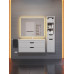 Тумба с раковиной для ванной подвесная Uperwood Modul 97х45х57 см, белая/графит 393020562 Тумба с раковиной для ванной подвесная Uperwood Modul 97х45х57 см, белая/графит 393020562