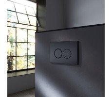 Инсталляция с подвесным унитазом FlashClean с сиденьем микролифт и клавишей AM.PM Sense IS100138.741701 Синий; белый; черный  Инсталляция с подвесным унитазом FlashClean с сиденьем микролифт и клавишей AM.PM Sense IS100138.741701 Синий; белый; черный