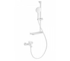 Смеситель для ванны с душевым гарнитуром WONZON & WOGHAND, Белый матовый WW-AE3201-MW 