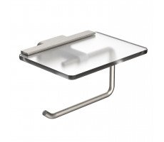 Держатель для туалетной бумаги с полкой WONZON & WOGHAND GRAFFITY, Брашированный никель WW-9326-BN 