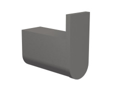 Крючок для ванной комнаты Knotlor RH102GM оружейная сталь матовый 