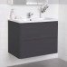 Комплект тумба Итана Roberto 80 подвесная, с раковиной Adel 80/Adelina 80, графит