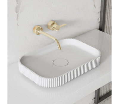 Раковина накладная ABBER Stein AS2602 белая матовая 