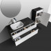 Мебель Black&White U907.1200 основной шкаф, Blum металлический ящик, керамогранит / раковина (1200x525x506) 