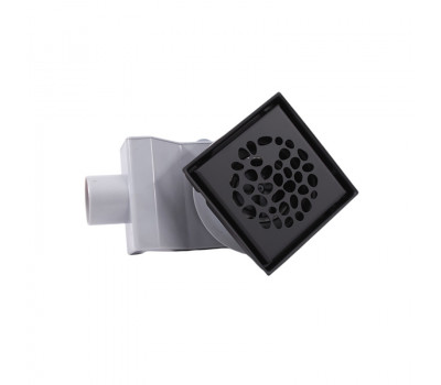 Душевой трап PLUMBERIA SELECTION PS STONES PSS13NO, черный матовый 