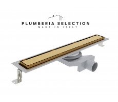 Душевой трап PLUMBERIA SELECTION PST IN-TILE PST60OR, золото 24К 