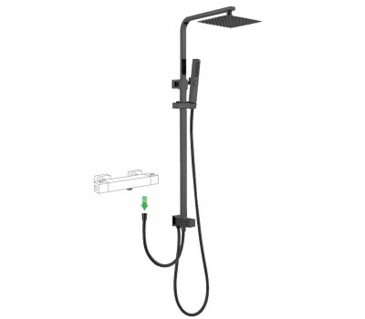 Душевая стойка Allen Brau Infinity 5.21031-31 черный матовый Душевая стойка Allen Brau Infinity 5.21031-31 черный матовый