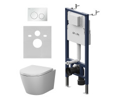 Инсталляция PrimeFit с подвесным унитазом Aquaspin и клавишей AM.PM X-Joy IS90101.851900 Белый Глянцевое 