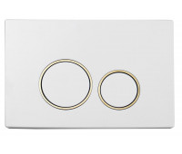 Кнопка для инсталляции, пластик WHITE GOLD, круглая Boheme 660 