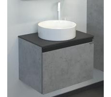 Тумба-умывальник Comforty Эдинбург 60 бетон светлый с черной столешницей с раковиной Comforty 9111 00-00002782 Тумба-умывальник Comforty Эдинбург 60 бетон светлый с черной столешницей с раковиной Comforty 9111 00-00002782