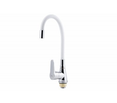 Смеситель для кухни FAUZT FZs-822-W101 гибкий излив тип См-МОЦБА Белый Смеситель для кухни FAUZT FZs-822-W101 гибкий излив тип См-МОЦБА Белый