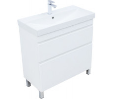 Тумба под раковину Aquanet Слим 80 напольная, белый сатин 00346044 Тумба под раковину Aquanet Слим 80 напольная, белый сатин 00346044