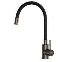 Смеситель для кухни Snake гибкий излив черный графит K44Grafit ESKO 