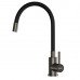 Смеситель для кухни Snake гибкий излив черный графит K44Grafit ESKO Смеситель для кухни Snake гибкий излив черный графит K44Grafit ESKO