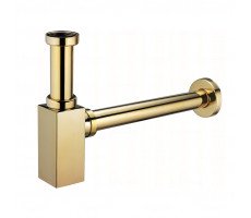 Квадратный сифон для раковины Feramolli GL089, золото Квадратный сифон для раковины Feramolli GL089, золото