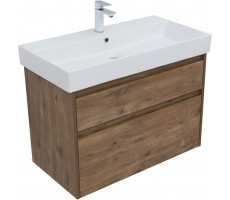 Тумба с раковиной Aquanet Nova Lite 85 2 ящ. (SLIM SYNERGY) цв.дуб рустикальный 00274180 Тумба с раковиной Aquanet Nova Lite 85 2 ящ. (SLIM SYNERGY) цв.дуб рустикальный 00274180