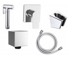 Набор смесителя с гигиеническим душем Aquanet Static 1.03 (с внутренней частью) Хром  Набор смесителя с гигиеническим душем Aquanet Static 1.03 (с внутренней частью) Хром