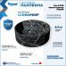 Раковина Teymi Lina S накладная D40 с полочкой под смеситель, Черный Мрамор T50194 