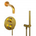 Комплект на 2 потребителя Cox PAINI, для ванны с ручным душем, брашированное золото PVD 78PJSET26911BATH 