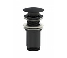 Донный клапан для раковины WONZON & WOGHAND, Черный матовый WW-88SS09-MB 