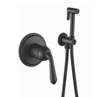 Гигиенический душ со смесителем Rose R0205H, черный