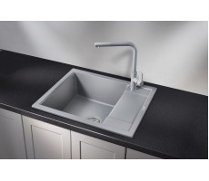 Кухонная мойка GRANULA 6002, АЛЮМИНИУМ, кварц 