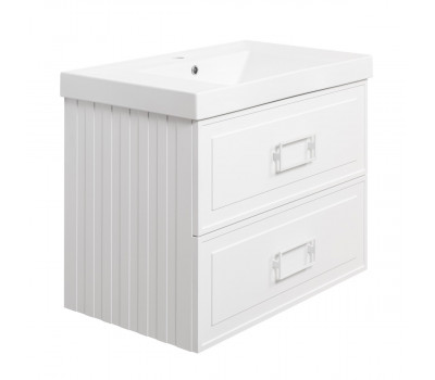 Тумба под раковину подвесная La Fenice Cubo TWIN FNC-01-CUB-B-80-2, белая  Тумба под раковину подвесная La Fenice Cubo TWIN FNC-01-CUB-B-80-2, белая