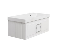 Тумба под раковину подвесная La Fenice Cubo FNC-01-CUB-B-90, белая  Тумба под раковину подвесная La Fenice Cubo FNC-01-CUB-B-90, белая