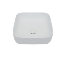 AQUAme AQM5011 Раковина накладная квадратная белый глянцевый 