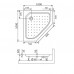 Душевой поддон трапеция RGW STYLE-TR  900x900 16180599-11  