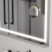 Универсальное зеркало с контурной Led-подсветкой, часами и косметическим зеркалом, 65 см AM.PM Gem M91AMOX0653WG  