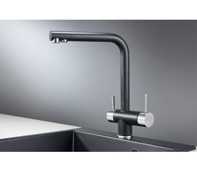 Смеситель для кухни GRANULA 2305, ШВАРЦ 