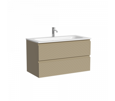 Тумба подвесная SANCOS Folk 890х445х500, c двумя ящиками оснащенными доводчиками, Капучино, арт.FL90CP 